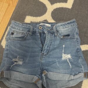 KanCan light wash shorts mid rise